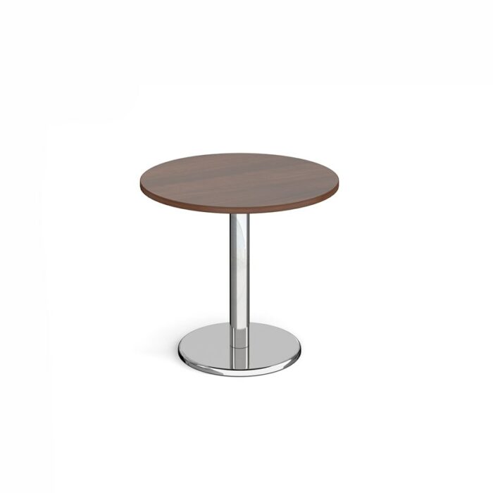 Pisa circular dining table with round chrome base-5449
