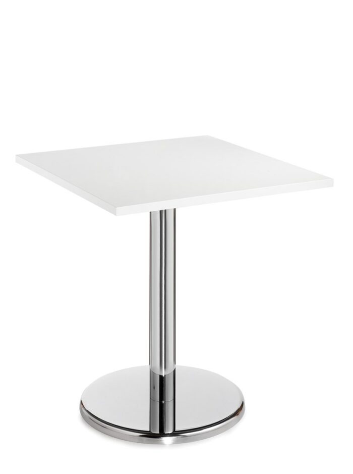 Pisa square dining table with round chrome base-5435