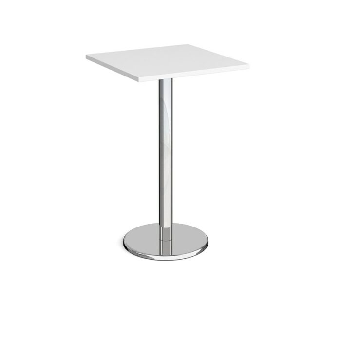 DAMS Pisa square poseur table with round chrome base-4944
