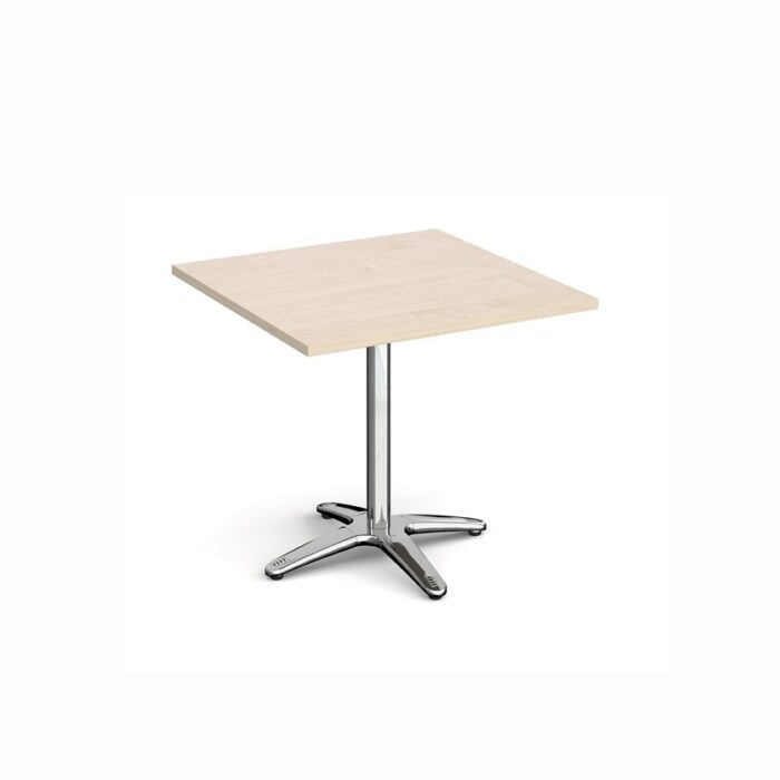 Dams Roma square dining table with 4 leg chrome base-4777