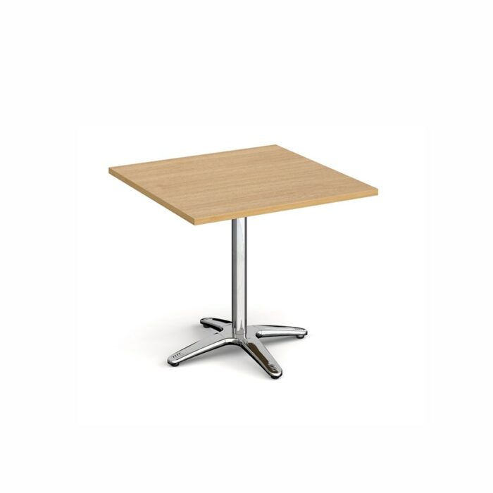 Dams Roma square dining table with 4 leg chrome base-4779