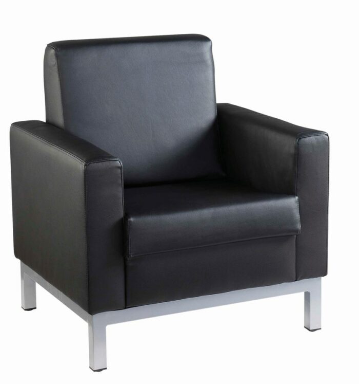 dams Helsinki square back reception black leather faced-0