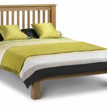 Julian Bowen wooden Amsterdam Oak Bed Low or High Foot End all sizes-0