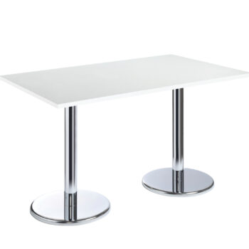 DAMS Pisa rectangular dining table with round chrome bases -0