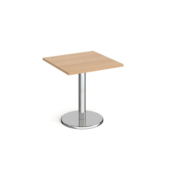 Pisa square dining table with round chrome base-0