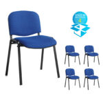 BIG DEALS Taurus Fabric Chair Black or Chrome box of 4-5070