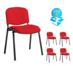 BIG DEALS Taurus Fabric Chair Black or Chrome box of 4-5063