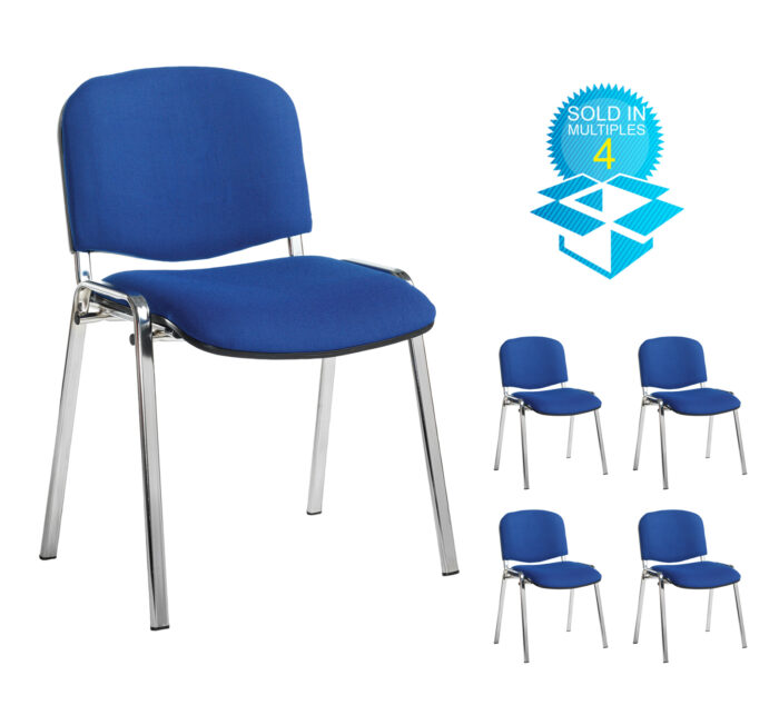 BIG DEALS Taurus Fabric Chair Black or Chrome box of 4-5061
