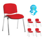 BIG DEALS Taurus Fabric Chair Black or Chrome box of 4-5071
