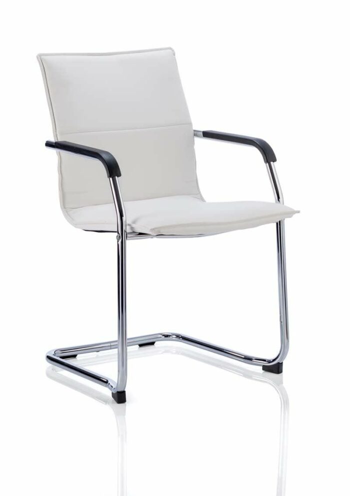 Essen leather visitor meeting chair Grey, Black, White or Red-22019