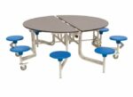 Spaceright 8 Seat Round Mobile Folding Table Seating Unit-5550
