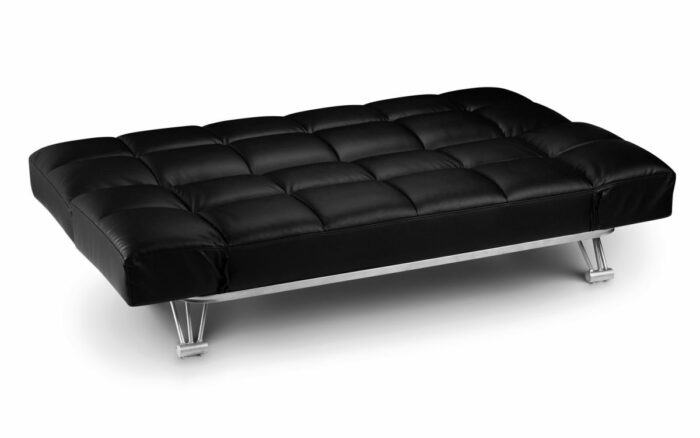 Manhattan 3 Seat Sofa Bed Black or Brown Faux Leather-5701
