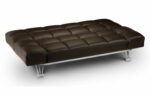Manhattan 3 Seat Sofa Bed Black or Brown Faux Leather-5702