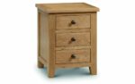Julian Bowen Marlborough Oak 3 Drawer Bedside-0
