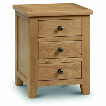 Julian Bowen Marlborough Oak 3 Drawer Bedside-0