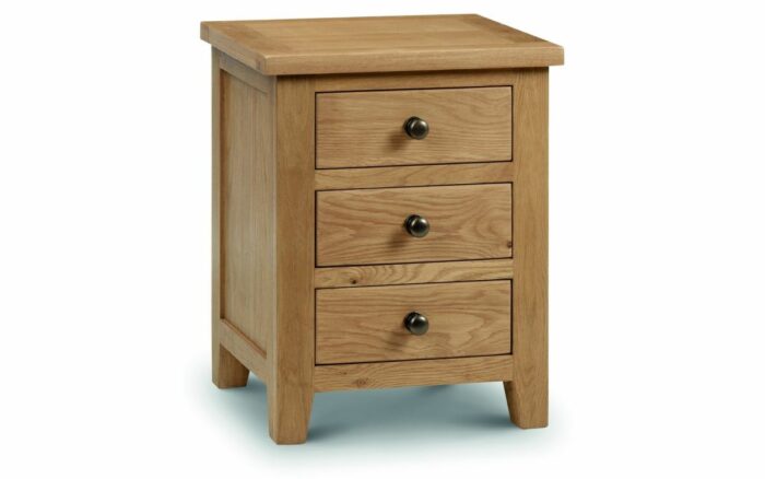 Julian Bowen Marlborough Oak 3 Drawer Bedside-0
