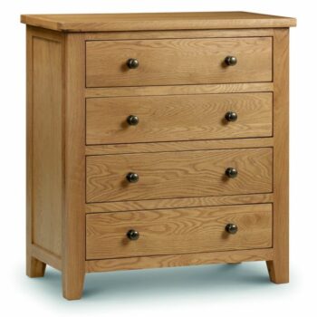 Julian Bowen Marlborough Oak 4 Drawer Chest-0