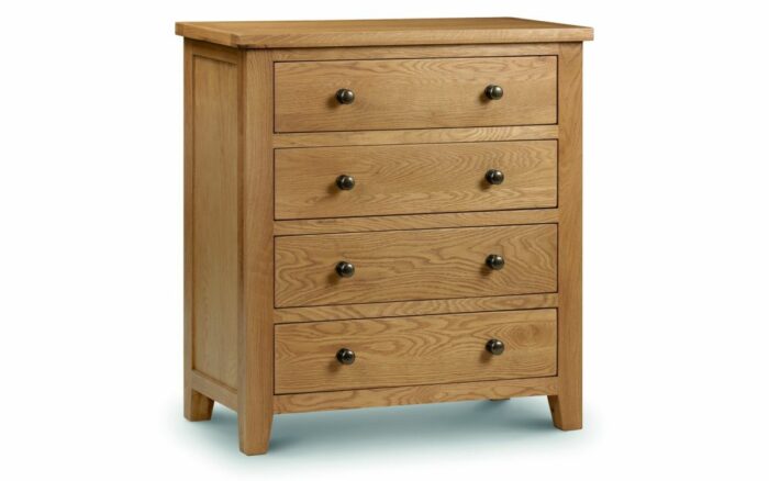 Julian Bowen Marlborough Oak 4 Drawer Chest-0