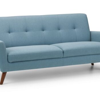 julian bowen Monza Retro 3 Seat Sofa Blue Linen Fabric-0