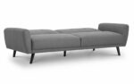 julian bowen Monza Retro 3/4 Seat Sofa Bed Grey Linen Fabric-5663