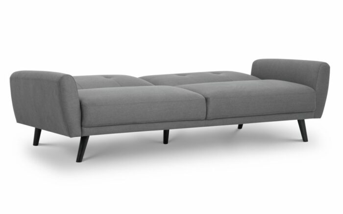 julian bowen Monza Retro 3/4 Seat Sofa Bed Grey Linen Fabric-5663