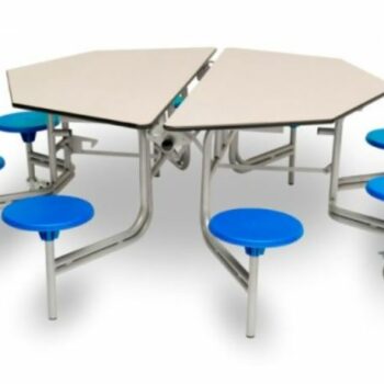 Spaceright 8 Seat Octagonal Mobile Folding Table Seating Unit-0