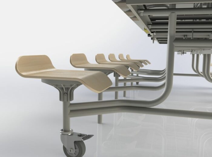 Spaceright Primo Contemporary Mobile Folding Tables-5531