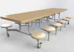 Spaceright Primo Contemporary Mobile Folding Tables-5530
