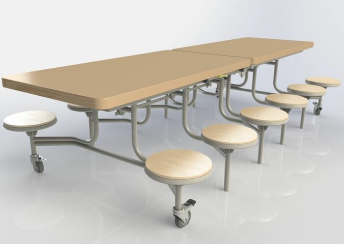 Spaceright Primo Contemporary Mobile Folding Tables-5530