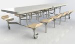 Spaceright Primo Contemporary Mobile Folding Tables-5541