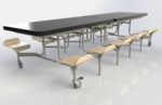 Spaceright Primo Contemporary Mobile Folding Tables-5538