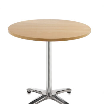 DAMS Roma circular dining table with 4 leg chrome base -0