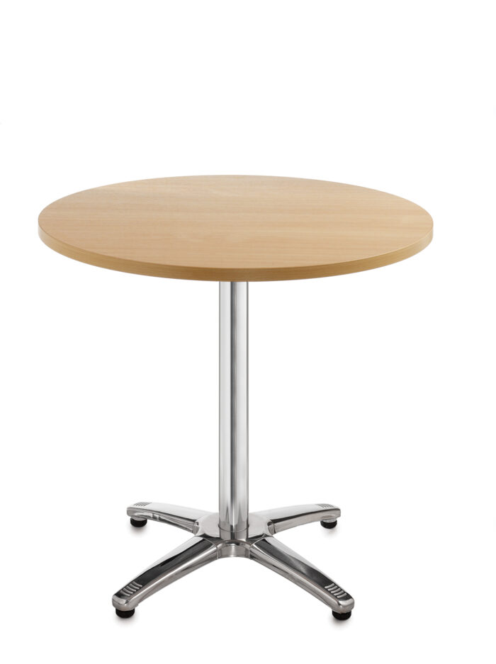 DAMS Roma circular dining table with 4 leg chrome base -0