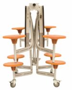 Spaceright 8 Seat Round Mobile Folding Table Seating Unit-5546