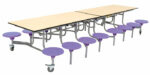 Spaceright 16 Seat Rectangular Mobile Folding Table Seating Unit-0