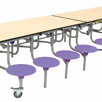 Spaceright 16 Seat Rectangular Mobile Folding Table Seating Unit-0