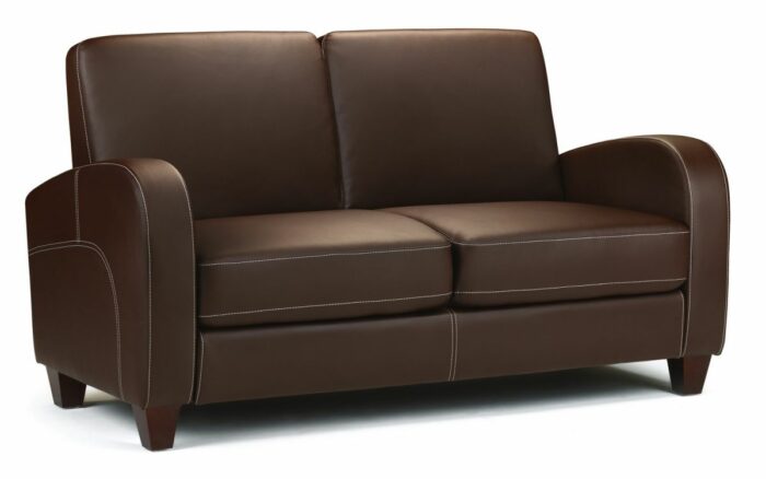 julian bowen Vivo 2 & 3 Seater Sofa in Chestnut Faux Leather-0