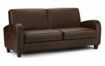 julian bowen Vivo 2 & 3 Seater Sofa in Chestnut Faux Leather-5672