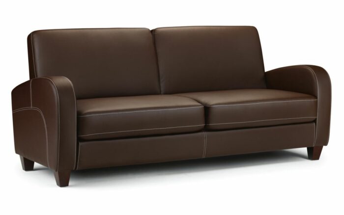 julian bowen Vivo 2 & 3 Seater Sofa in Chestnut Faux Leather-5672