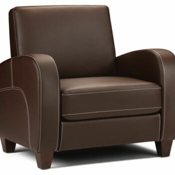 julian bowen Vivo Armchair in Chestnut Faux Leather-0