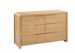 Julian Bowen Curve oak 6 Drawer Wide Chest-0