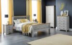 Julian bowen wooden Richmond Bed elephant grey/pale lacquered oak-6238