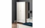 Julian Bowen Maine 2 Door Combination Wardrobe - Surf White-6337