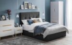 Julian Bowen Alicia 2 Door Retro Wardrobe in White & Oak-5722