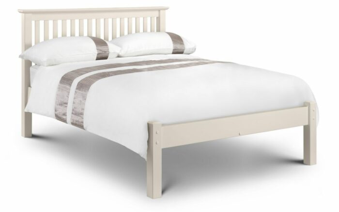 Julian Bowen wooden Barcelona Bed - Low Foot End stone white-0