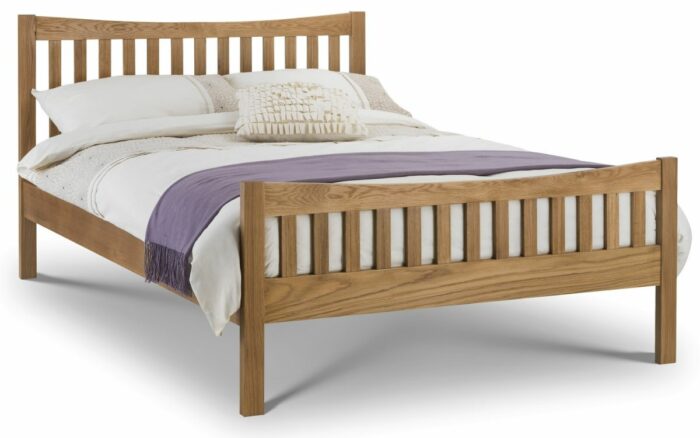 Julian Bowen wooden Bergamo Oak Bed soild oak-0