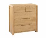Julian Bowen Curve oak 3+2 Drawer Chest-0