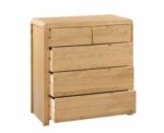 Julian Bowen Curve oak 3+2 Drawer Chest-6358