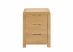 Julian Bowen Curve oak 3 Drawer Bedside-6354