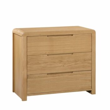 Julian Bowen Curve oak 3 Drawer Chest-0